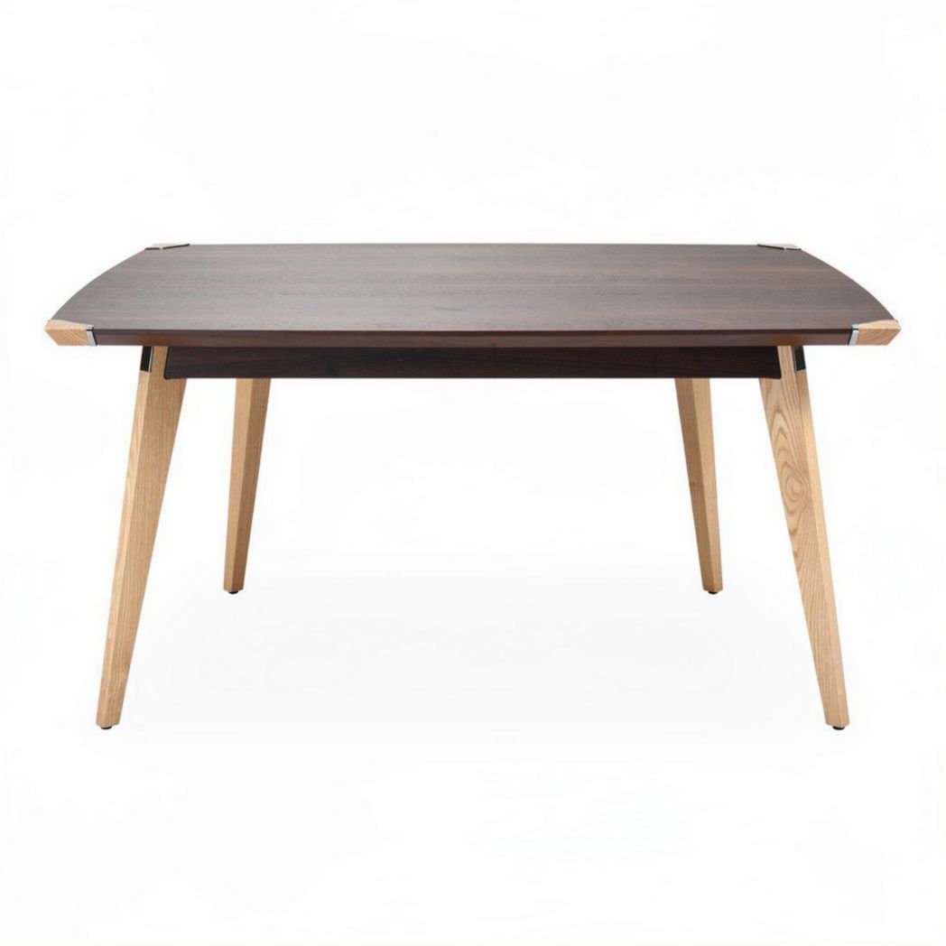 Walnut dining table with wooden legs 120 x 70 x 75cm for indoor use